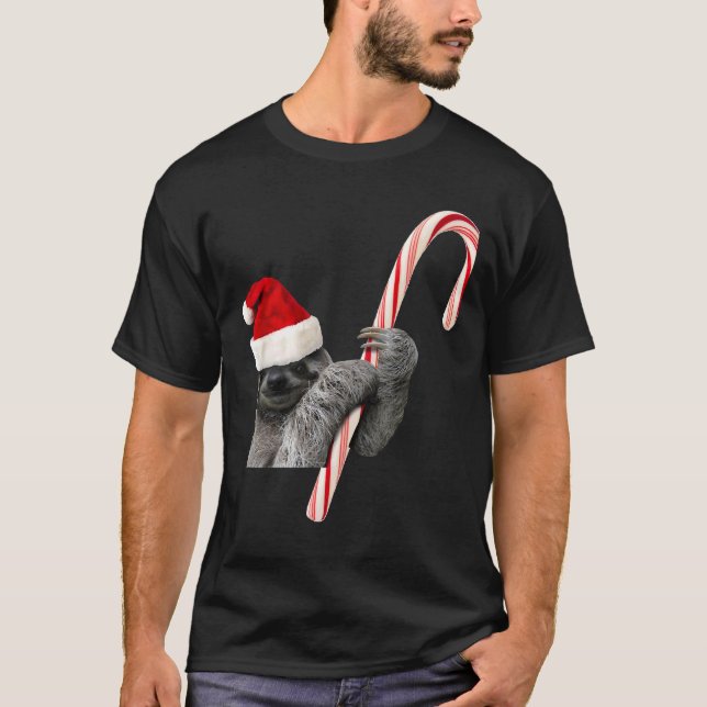 Camiseta Lama De Natal Com Canela De Doces (Frente)