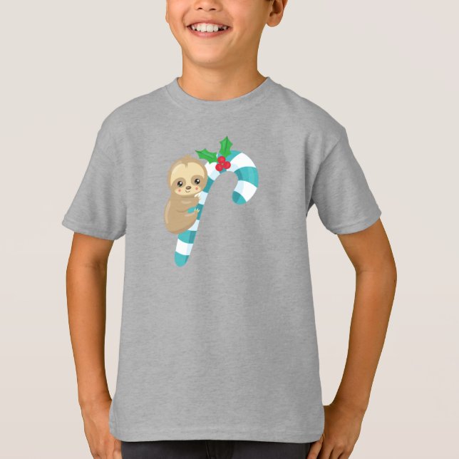 Camiseta Lama de Natal, Lama Bonita, Cane Doces, Mistura (Frente)
