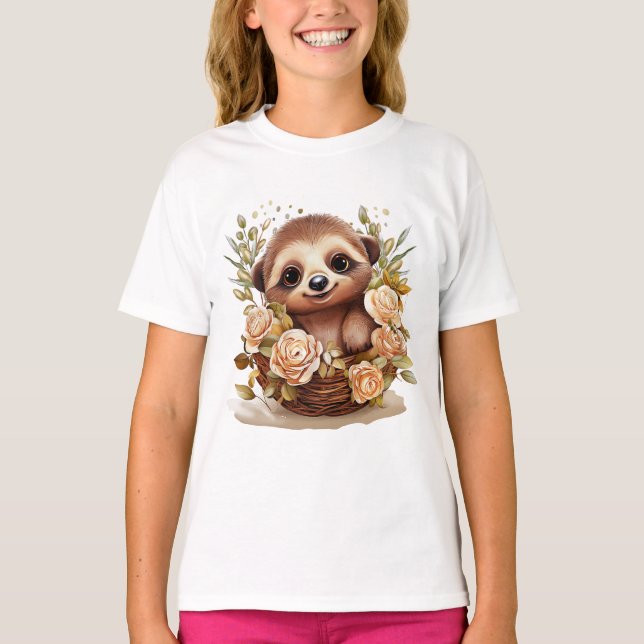 Camiseta Lama e Flores (Frente)