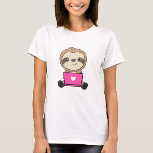 Camiseta Lama Em Animais Doce Laptop Para Crianças Engraçad