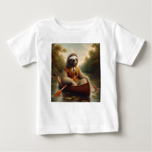 Camiseta Lama Em Uma Canoa