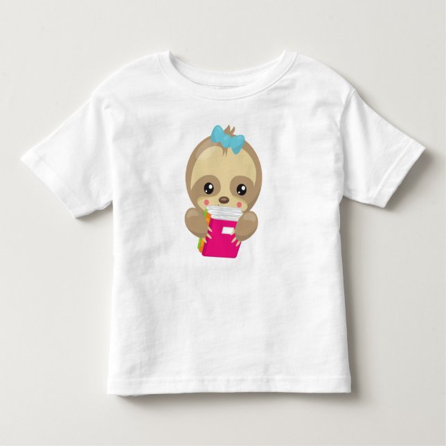 Camiseta Lama escolar, Lama branca, Lama de bebê, Livros es (Frente)
