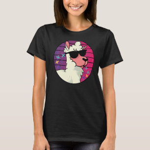 Camiseta lama legal alpaca com óculos de sol branco 2