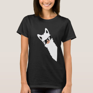 Camiseta Lama Llama Alpaca De Óculos De Sol Lama - Lama Leg