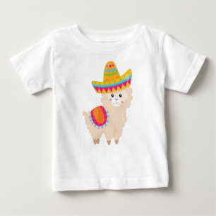 Camiseta Lama mexicano, Cute Llama, Cute Alpaca, Sombrero