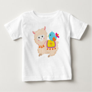 Camiseta Lama Mexicano, Lama Cute, Alpaca Cuta, Pássaro Azu