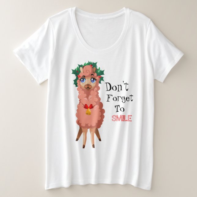 Camiseta lama no Natal (Frente do Design)