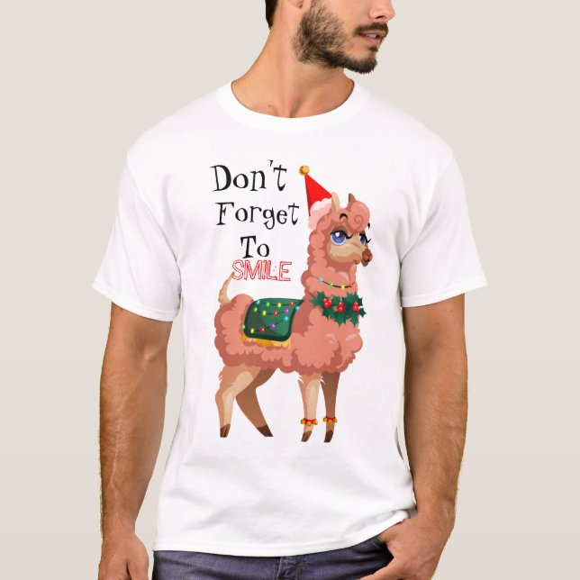 Camiseta lama no Natal (Frente)