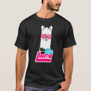 Camiseta Lama Para Mulheres Sem Prob Lama Sem Problema