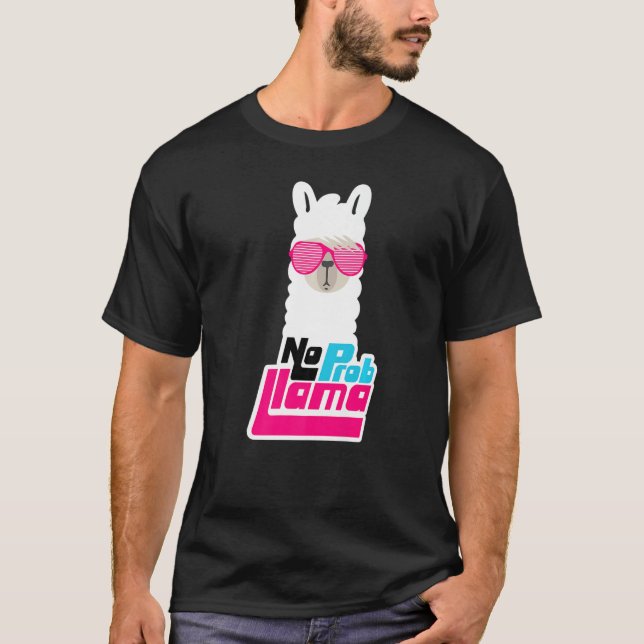 Camiseta Lama Para Mulheres Sem Prob Lama Sem Problema (Frente)