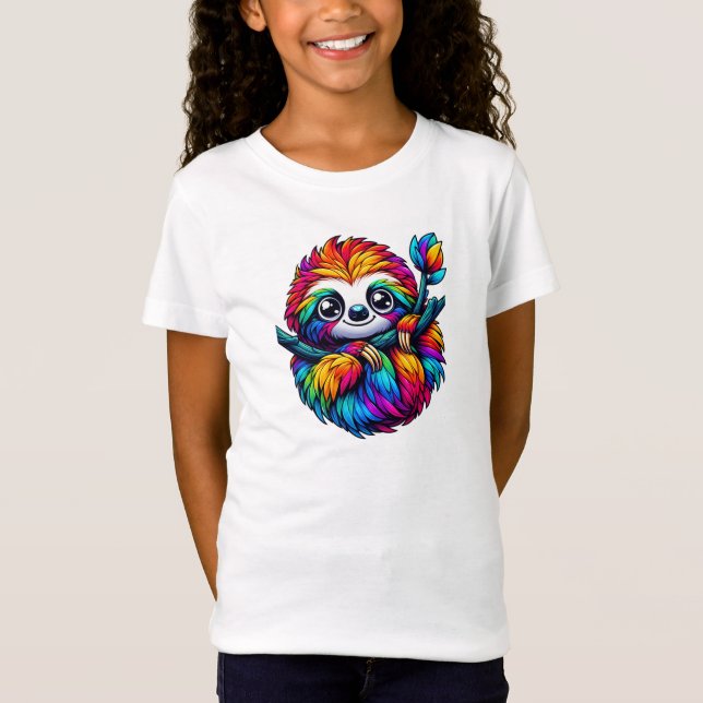 Camiseta Lama Refrigerada no Rainbow Vibes (Frente)