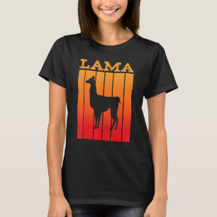 Camiseta Lama Shadow Silhouette Ao Sunset
