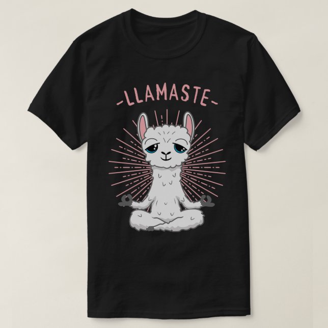 Camiseta Lama Yoga Namaste Tee Pilates Yoga Alpaka Me Empur (Frente do Design)