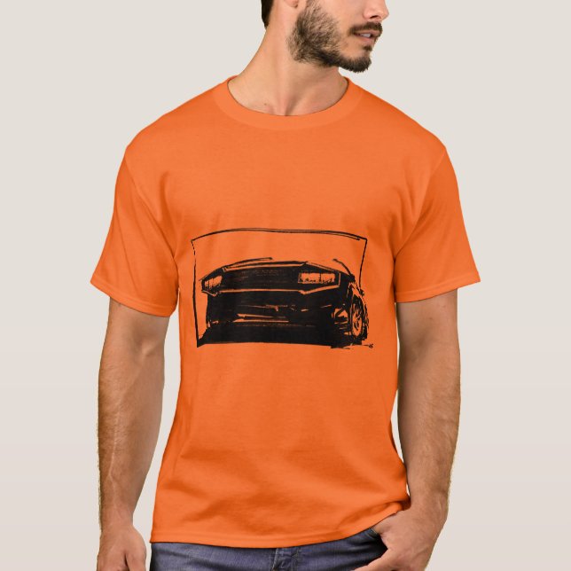 Camiseta Lambo LP400 - Tee gráfico com rascunho (Frente)