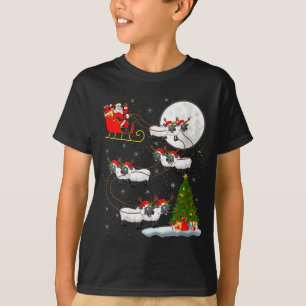 Camiseta Lambs Ovelhas Senhor Sleigh Voando Divertido Magia