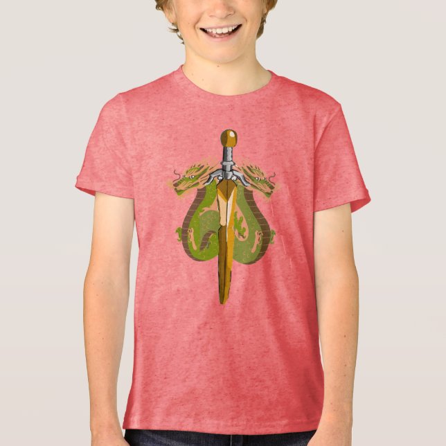 Camiseta Lâmina de Dragão Serpente Oceânico (Frente)