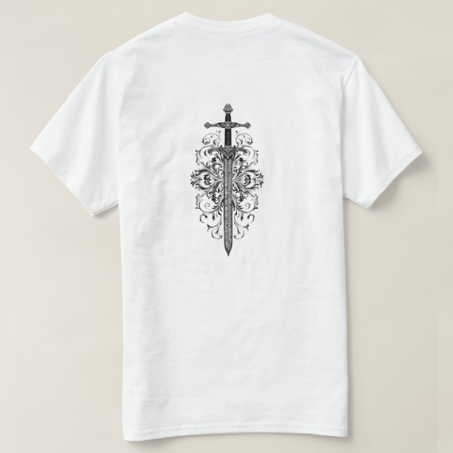 Camiseta Lâmina de Elegância (Verso do Design)