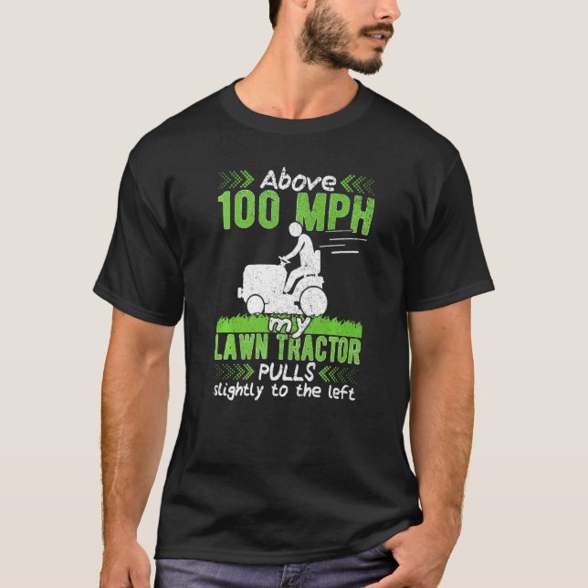 Camiseta Lâmina de jardineiro do trator e potência acima de (Frente)