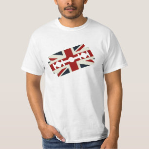 Camiseta Lâmina de lâmina Union Jack do vintage