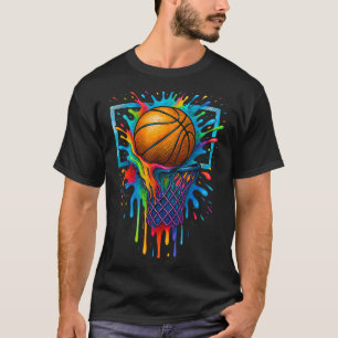 Camiseta Lâmina de Lâmpada Colorida Colorida de Cor de Basq