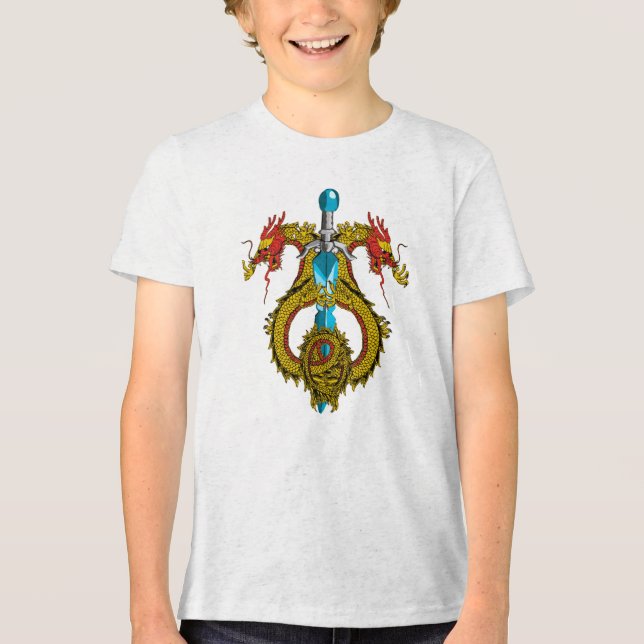 Camiseta Lâmina do Emblema do Dragão (Frente)