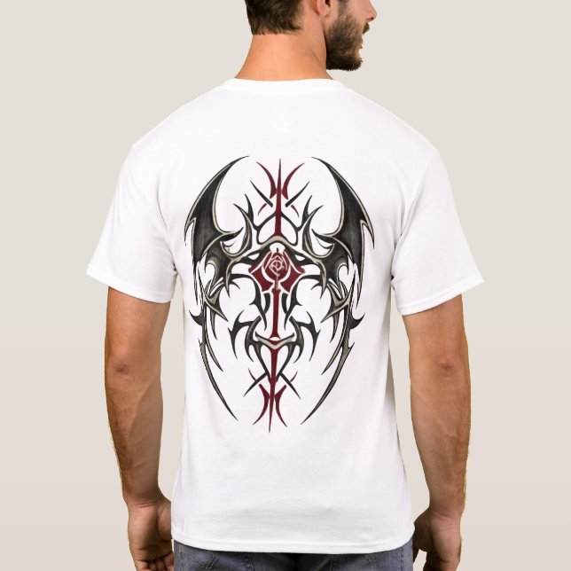 Camiseta Lâmina Tribal Carmesim (Verso)