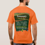 Camiseta Lâminas Paisagismo De Grama Cortando Laranja<br><div class="desc">Marca o seu jardim de jardinagem de capim com estas t-shirts laranja. Personalize adicionando suas próprias informações quando necessário. Os trabalho de arte incluídos nesta camisa são cortador de grama,  cortador de jardim,  soprador de folha e cortadoras de sebes.</div>