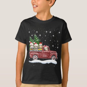 Camiseta Laminhas Bonitas Com Caminhão Vermelho Engraçado P