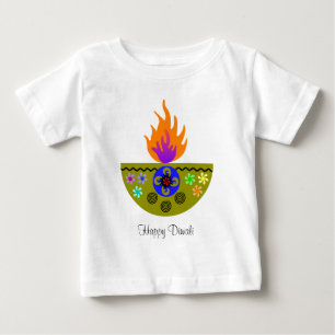 Camiseta Lâmpada colorida Diya de Diwali