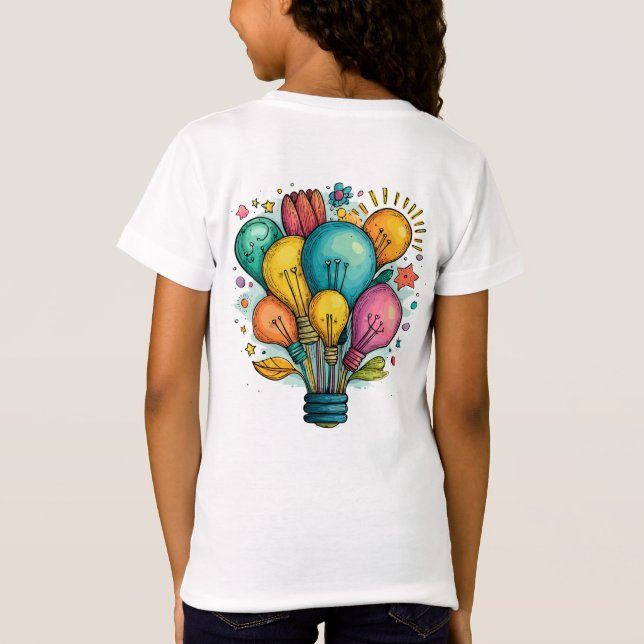 Camiseta Lâmpada de Ar Quente Colorida - Creat (Verso)