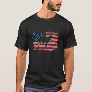 Camiseta Lâmpada de Bandeira Americana Retro Vintage T Shir