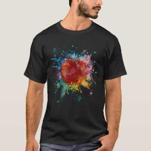 Camiseta Lâmpada de Design com explosão de cor de água