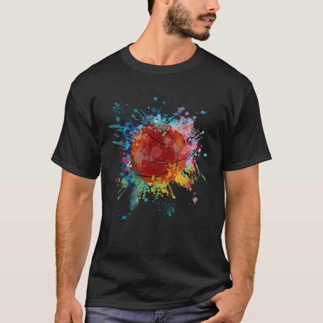 Camiseta Lâmpada de Design com explosão de cor de água (Frente)