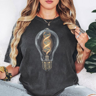 Camiseta Lâmpada de Dna Ideia Científica Inovação Genética