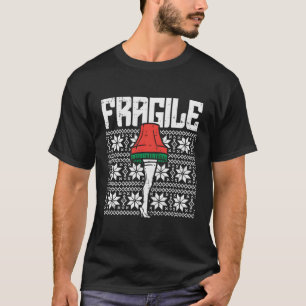 Camiseta Lâmpada De Perna Frágil Frio De Natal Docinho Engr