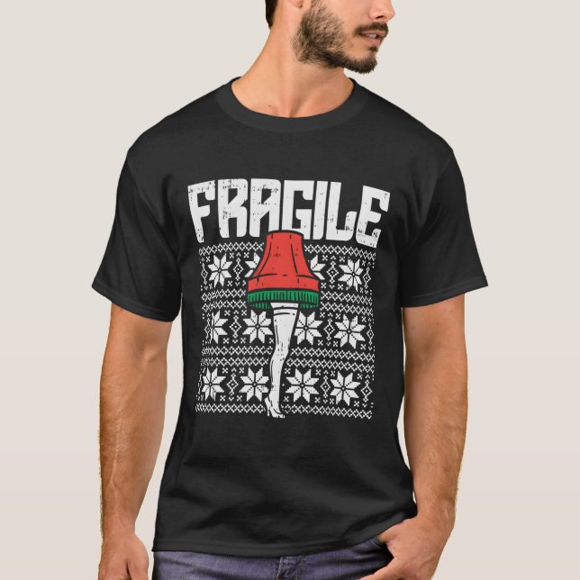 Camiseta Lâmpada De Perna Frágil Frio De Natal Docinho Engr (Frente)