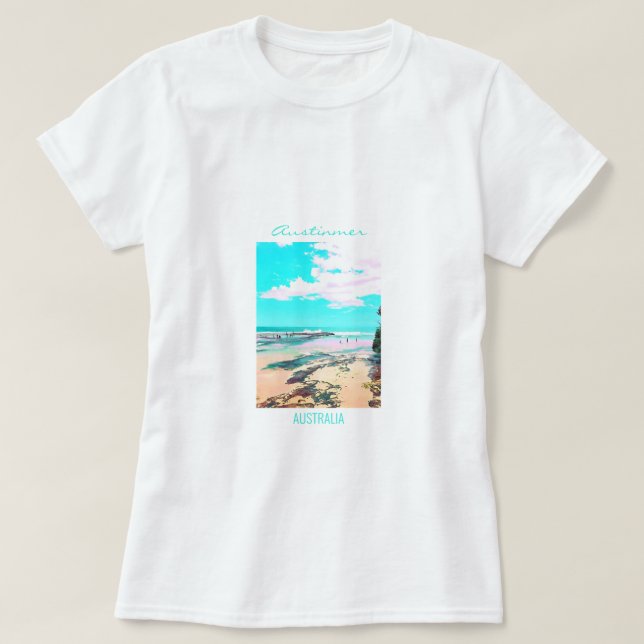 Camiseta Lâmpada de praia Wollongong NSW (Frente do Design)