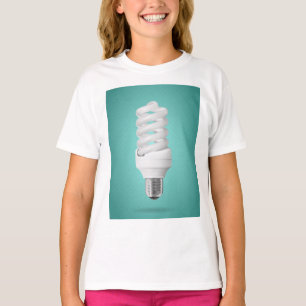 Camiseta Lâmpada Fluorescente Compacta Espiral Moderna