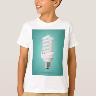 Camiseta Lâmpada Fluorescente Compacta Espiral Moderna