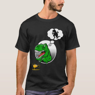 Camiseta Lâmpada Gênio Piada Engraçada Braços Curtos Dinoss