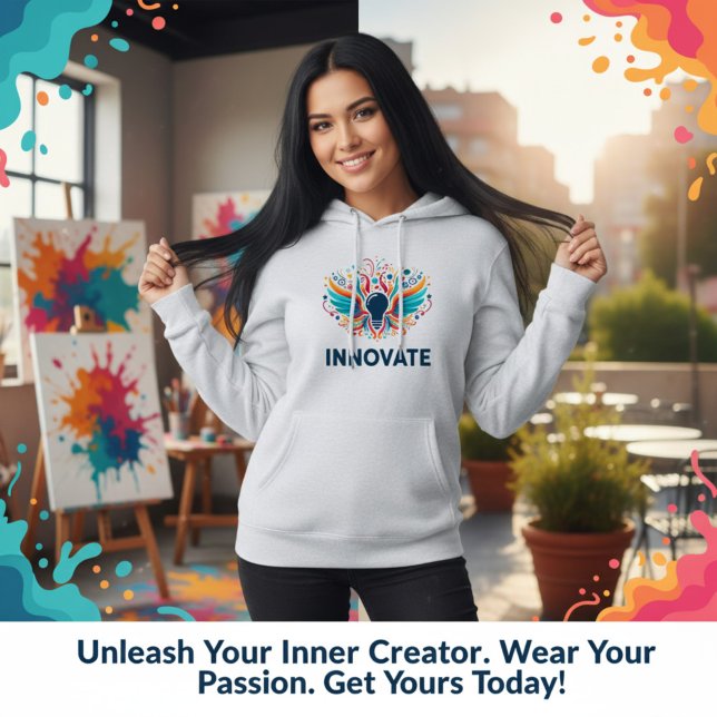 Camiseta Lâmpada Inovadora Splash de Cor Arte  (Innovate Lightbulb Color Splash Art Design)