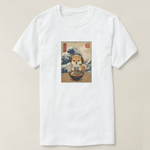 Camiseta lâmpada japonesa kawaii Shiba Inu jogos retrô