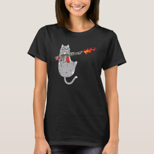 Camiseta Lâmpada Lâmpada Gaveta Gaveta Gatinho