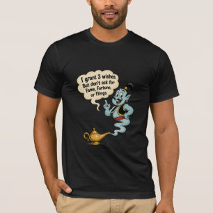 Camiseta Lâmpada Mágica Divertida de Gênio em Balão de Fala