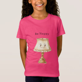 Camiseta Lâmpada Sorridente Feliz Fofa