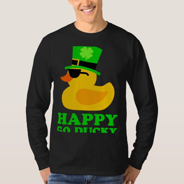 Camiseta Lâmpadas de borracha Lucky Four Leaf C Leprechau (Frente)
