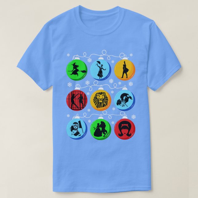 Camiseta Lâmpadas de Natal da Broadway (Frente do Design)