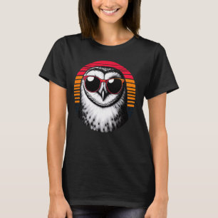 Camiseta Lâmpadas de Pássaro de Casca Sunset Estilo Retro V