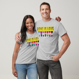 Camiseta Lâmpadas do Orgulho do Arco-Íris Iluminam Uma Luz: