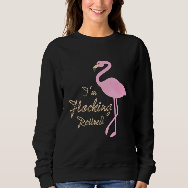 Camiseta Lança-Flamingo Rosa Presente Im Bloqueando Aposent (Frente)